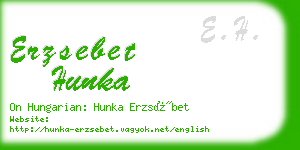 erzsebet hunka business card